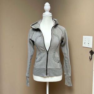 Lululemon Stripped Grey Scuba Hoodies